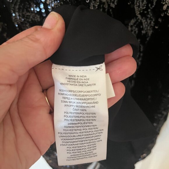 Maje Sequin Black Blazer Sz 38 - Picture 4 of 7